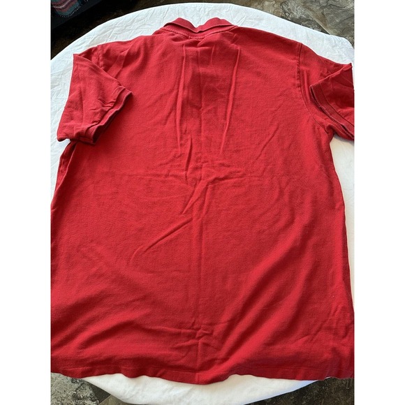 Polo Ralph Lauren, Golf Shirt Mens 2XLT Red w/Navy Blue Pony Preppy - Picture 10 of 12